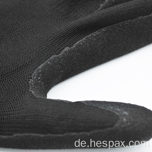 Hespax Anti Slip Latex Schaum beschichtete Sicherheitshandschuhe